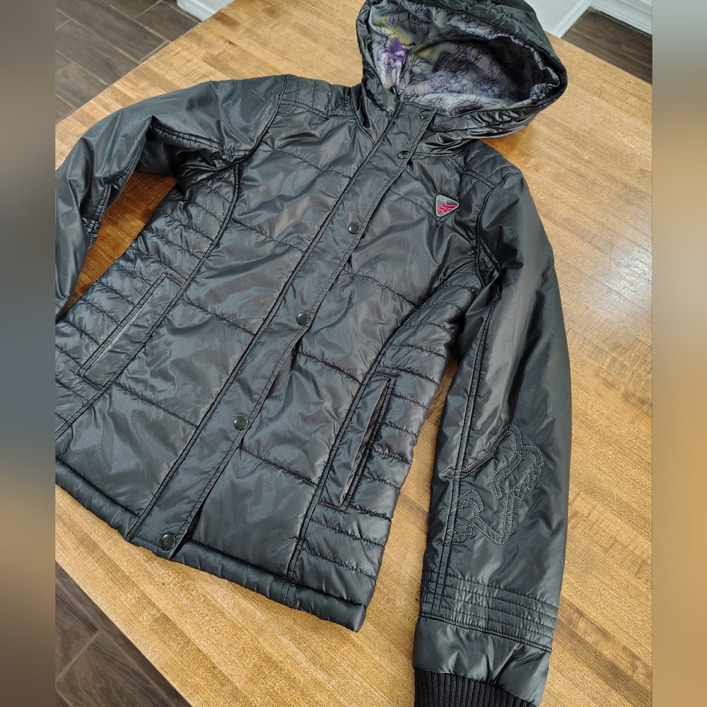 FOX Racing Women’s Size S Quilted Hooded Puffer Jacket